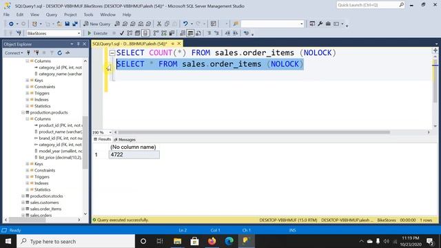 SQL - Installing BikeStores DB