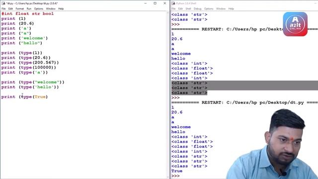Python Data Types and Python Variables for Beginners | A2IT Online