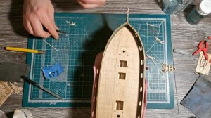 Бриг Меркурий. Гальюн и носовые элементы