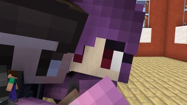 Minecraft Giant red Vore girl and brown guys - Minecraft Monster school