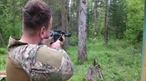Вепрь 12 Молот (ВПО205) стрельба очередью (Bumpfire)
