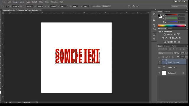 How to add Simple Text Bottom Shadow in Photoshop смотреть онлайн