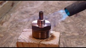 Эжектор для дымогенератора (впайка медной трубки в штуцер)