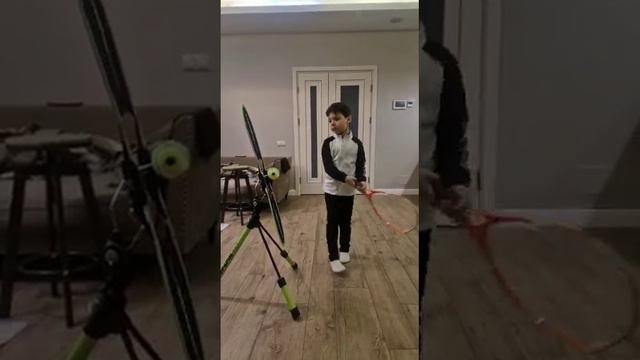 Лев Саналатий. Упражнения на тренажёре Top Spin. Forehand And Backhand.
