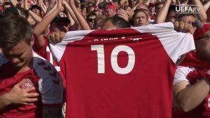 Denmark and Belgium tribute to Christian Eriksen | EURO 2020