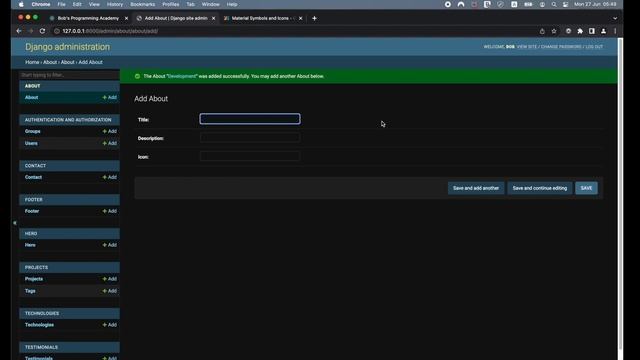 Freelance Developer Portfolio Website in Python and JavaScript | Django 4, React 18 & Material UI 5