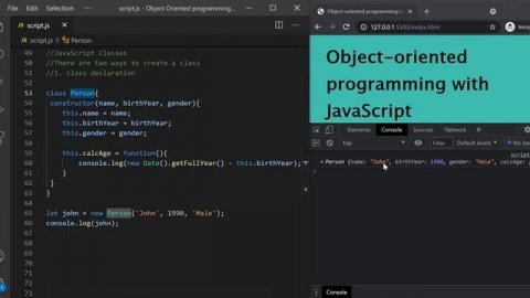 JavaScript Class and Class Constructor