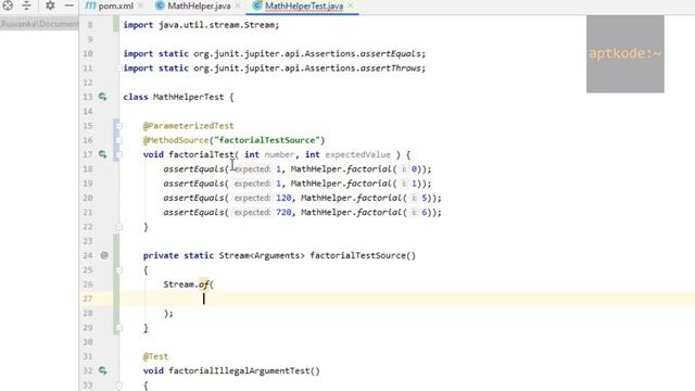 Unit Testing Tutorial #3 - Junit 5 @ParameterizedTest and @MethodSource