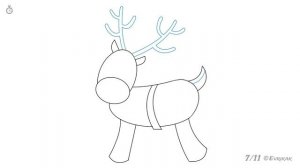 Как поэтапно нарисовать новогоднего оленя: инструкция от EvriKak