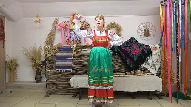Полина Птушкина. Фольклорная песня Новосибирской области "У нас лёнечка беленький"