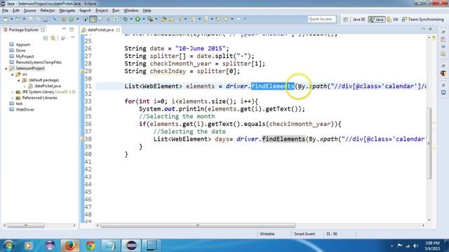 Selenium WebDriver DatePicker Calendar