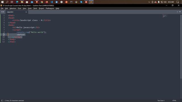 JavaScript Full Course | #javascript Hello World Program | Episode -04 | By [ST SABBIR] - 2023