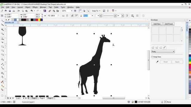 Text in Shape with Corel Draw смотреть онлайн