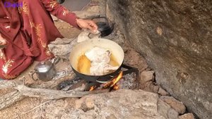 Life in a Cave: Man Brings Clothes and Food for his Family: Nomads of IRAN