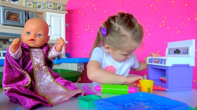 Кукла БЕБИ БОН Катя. Готовим печенье для беби бон.Игры в куклы.Видео для детей. DOLL BABY BORN