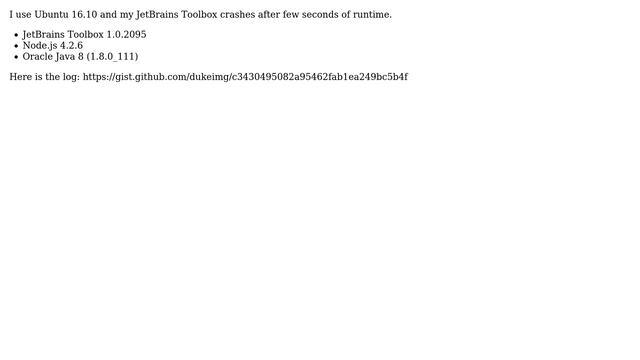 Ubuntu: JetBrains Toolbox crashes constantly смотреть онлайн