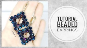 #МК - Плетеные серьги из бисера и биконусов | #Tutorial - Braided earrings with beads and bicones
