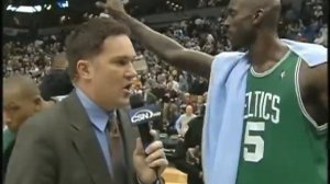 Kevin Garnett Swears After Celtics Win Live TV Blooper
