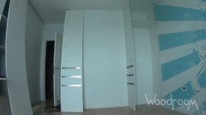 Монтаж встроенного шкафа купе с боковой стенкой