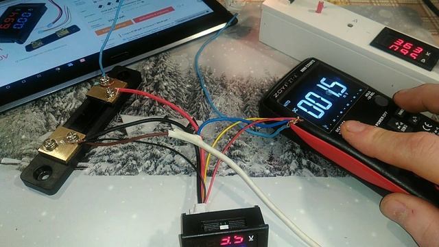 Вольт-ампер метр 100v 50A +шунт, обновление 100ms смотреть онлайн