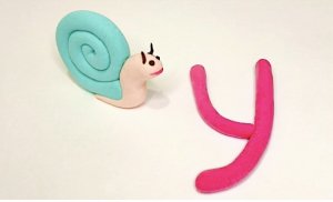 Учим букву У.Учимся лепить улитку из пластилина.Учим цвета..mp4