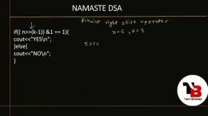 #13 Check If Kth Bit is Set or Not? | Bit Manipulation in Hindi | NAMASTE DSA | Tech Blooded