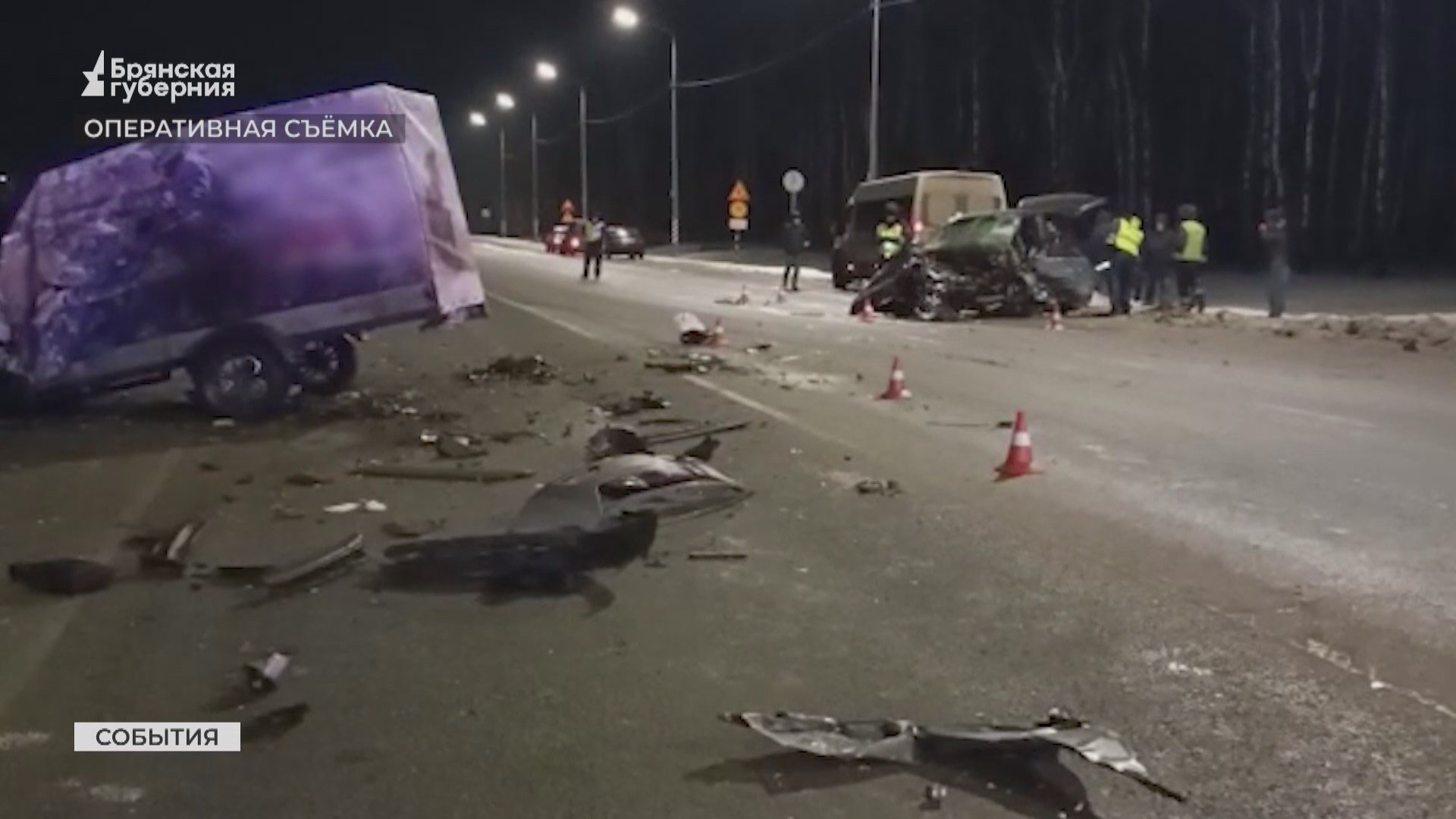 Два водителя погибли и двое пассажиров пострадали в ДТП под Брянском