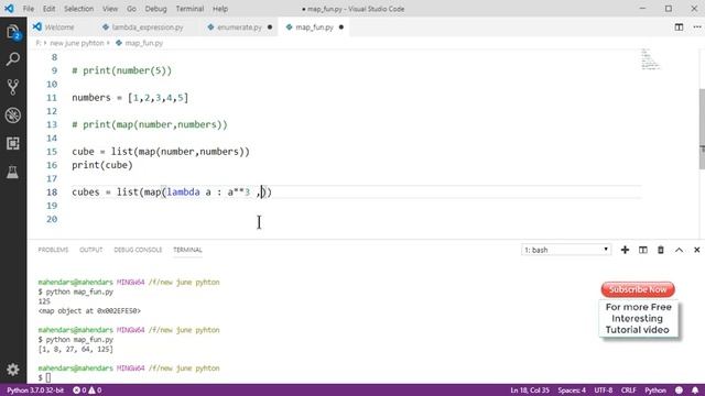 #132 what is MAP function in python // Complete Python tutorial(2020)