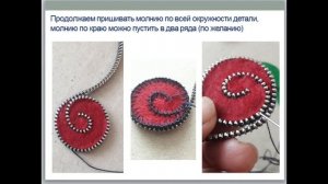 Брошь из фетра и застёжки молнии «Вишенка»/ Лощилова Ольга Дмитриевна
