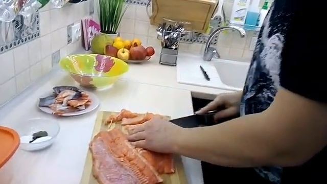 Слабо солёная радужная форель