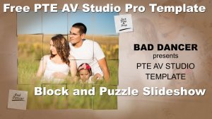 Free PTE AV Studio Pro Template - Block and Puzzle Slideshow ID 08082023
