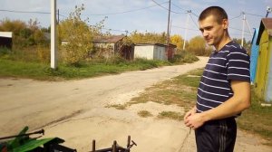 Регулировка двухкорпусного плуга. Самодельный минитрактор из мотоблока.