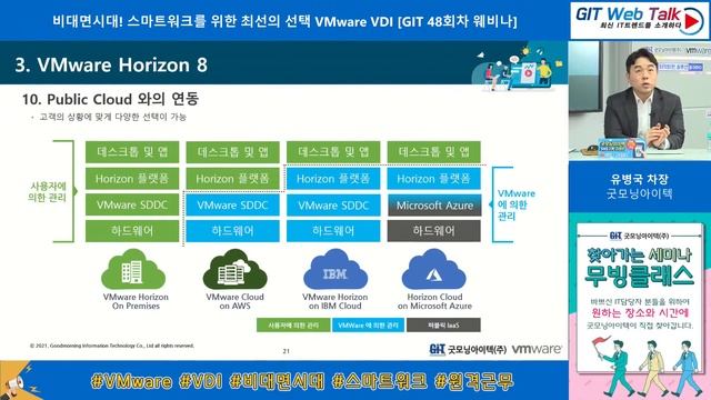 [제48회 GIT Web Talk(Talk IT_VMware)] 비대면시대! 스마트 워크를 위한 최적의 선택 VMware VDI смотреть онлайн