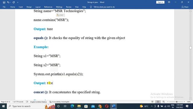 String class methods in java(Telugu)