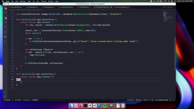 Golang Restaurent Management Api: More Models, Invoice Controller смотреть онлайн