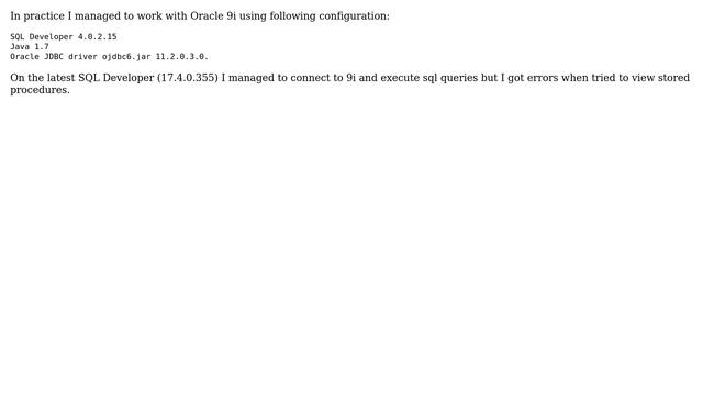 Databases: Which SQL Developer Version will be compatible with Oracle 9i (4 Solutions!!) смотреть онлайн