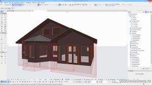 ArchiCAD (архикад). Как отключить отображение контуров крыши. (Алексей Каширский)