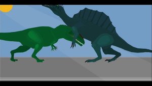 Epic Dinosaur Battle | T-rex Rampage (Dinosaurs vs Humans) - Pivot Animator