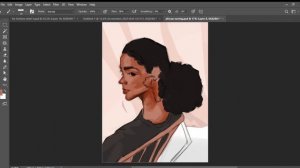 Painting in photoshop - African Girl