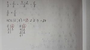 Сложение и вычитание дробей с разными знаменателями. НОК.