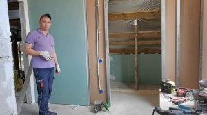 Межкомнатная перегородка из гипсокартона!  За 1 день СВОИМИ РУКАМИ!