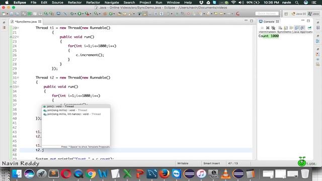 13.7 Multithreading Synchronized Keyword