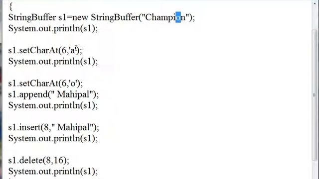 Learn Java Tutorial 21 String Buffer and its functions with example
