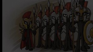 вся кад сцена с историей всех королевских Юнитов из новой обновы Stick war 3
