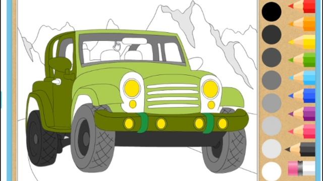 How to Draw | Jeep | For kids & Как рисовать | Джип | Для детей смотреть онлайн