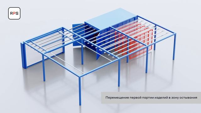 Линия порошковой покраски беспрерывного цикла. смотреть онлайн
