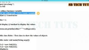 Static Variable in Java | Static Variable | Java Programming | Telugu