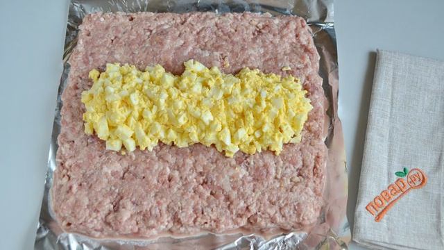 Мясной рулет с яйцом, как в садике
