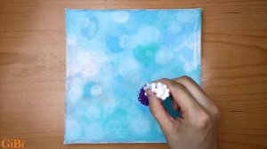 Allium Flower 🌼 Acrylic Painting Using Cotton Swabs / Step by Step #217 / Satisfying ASMR