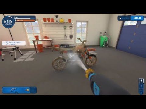 Кроссовый мотоцикл на мойке PowerWash Simulator